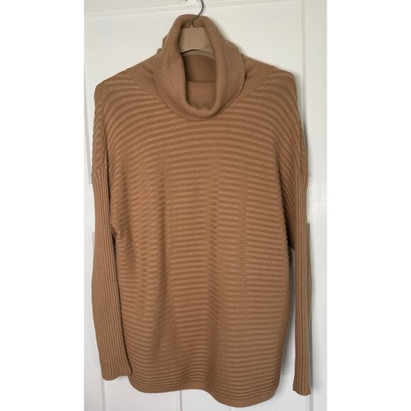 Chicos Zenergy Cowl Neck Shirt Brown Large/Chicos 2 - Picture 1 of 9